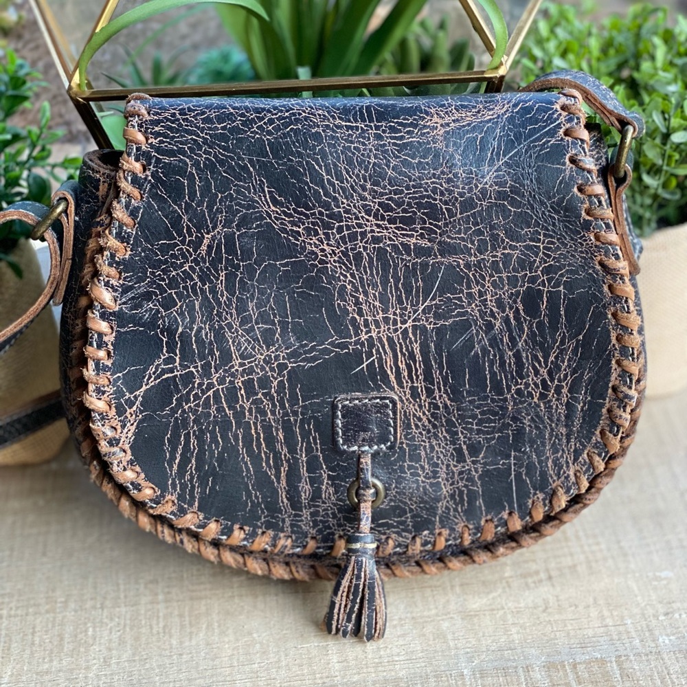 BedStu Half Moon Crossbody Bag- Teak Lux